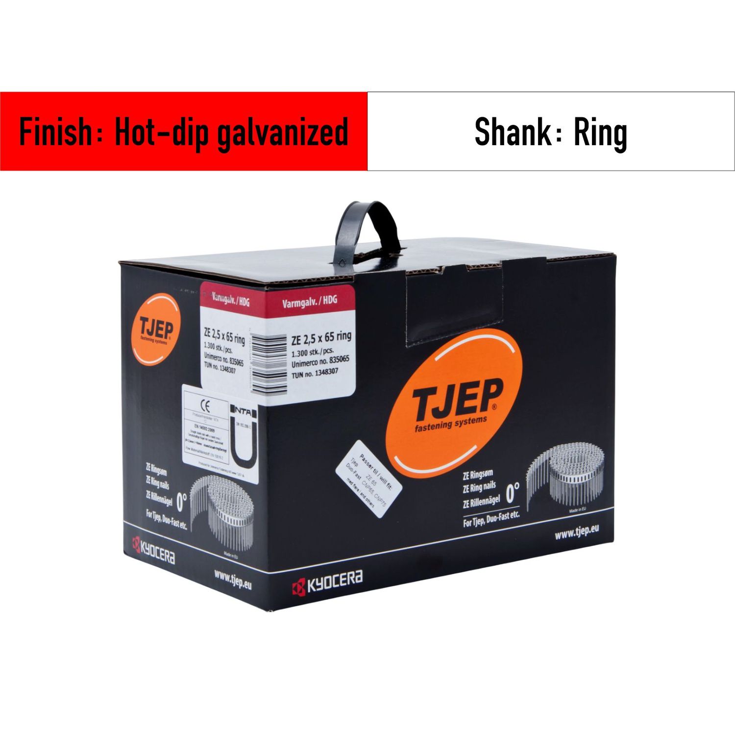 Tjep ZE 25/65 - 835065 - coil nails hot-dip galvanized
