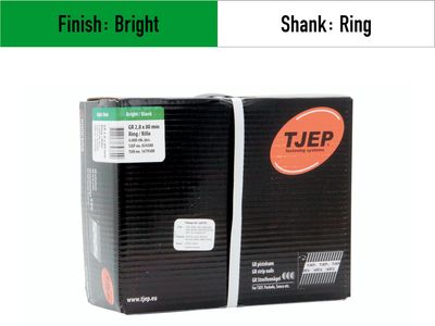 Tjep GR 28/80 Strip Nails - 834380 - bright - ring shank