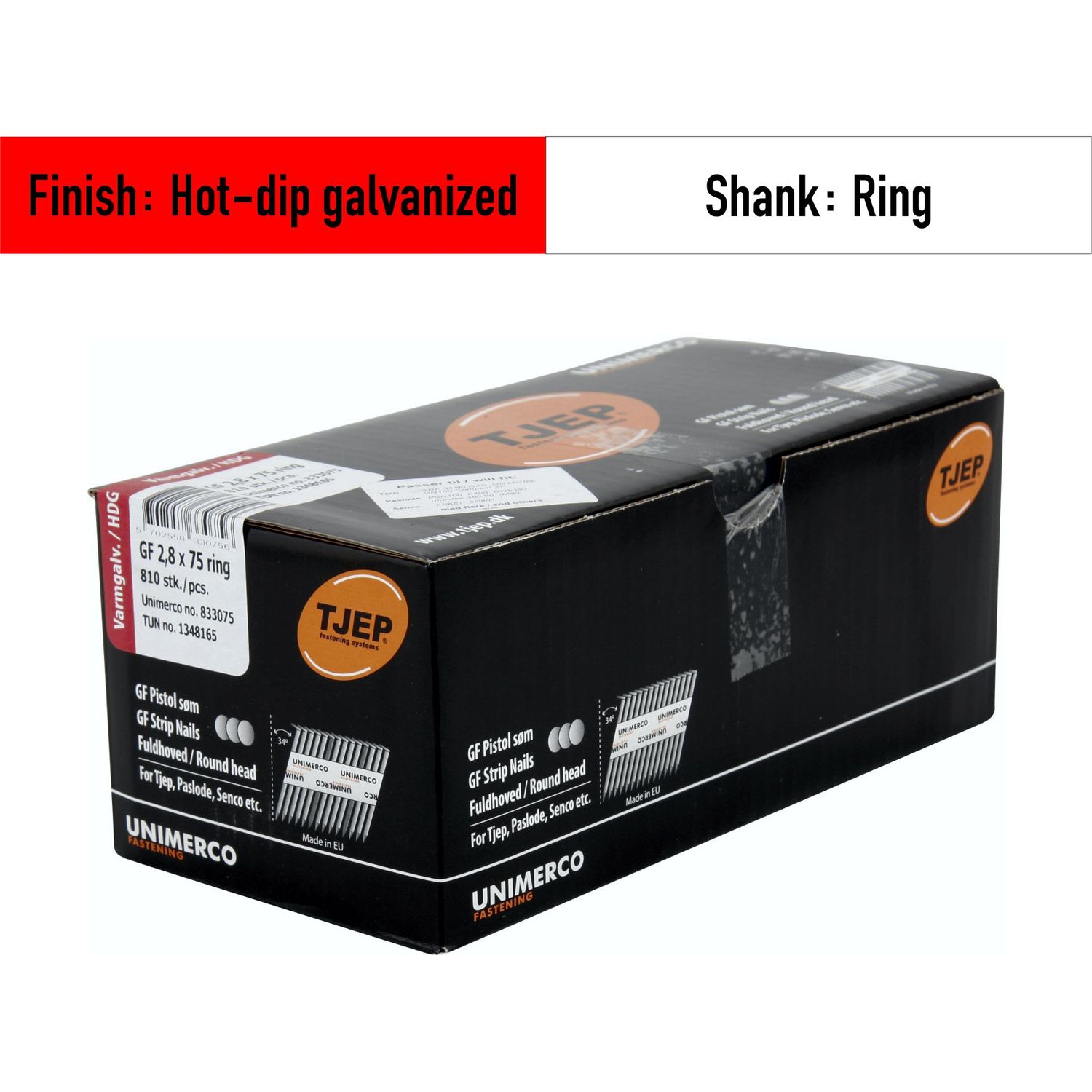 Tjep GF 28/75 Strip Nails - 833075 - hot-dip galvanized