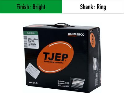 Tjep GR 31/80 Strip Nails - 834284 - bright - ring shank