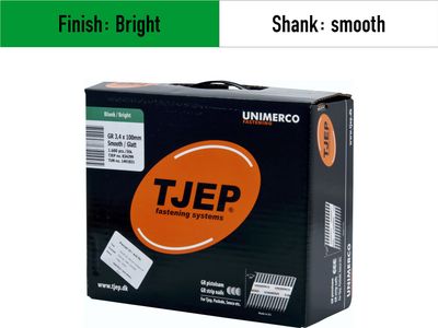 Tjep GR 34/100 Strip Nails - 834299  - bright - smooth shank