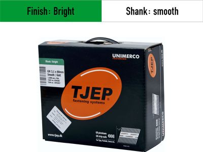 Tjep GR 31/80 Strip Nails - 834282 - bright - smooth shank