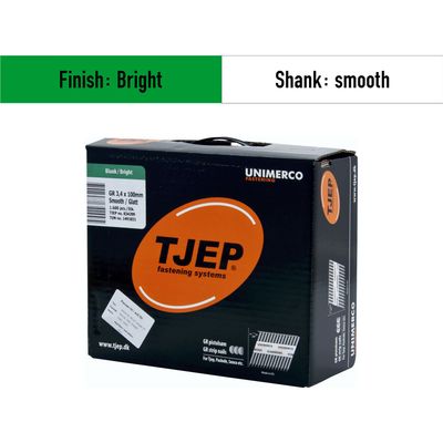 Tjep GR 34/100 Strip Nails - 834299  - bright - smooth shank