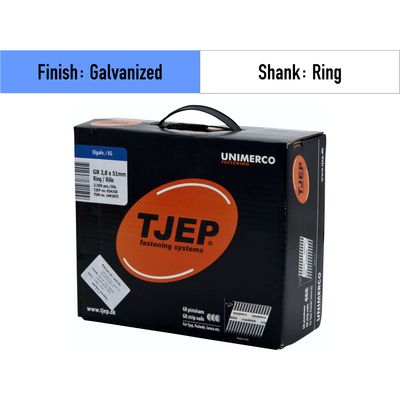 Tjep GR 28/50 Strip Nails - 834150 - galvanized - ring shank