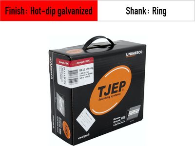 Tjep GR 31/90 Strip Nails - 834090 - hot-dip galvanized - ring shank