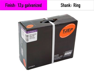Tjep GR 28/80 Strip Nails - 834580 - 12µ galvanized - ring shank