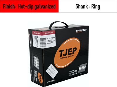 Tjep GR 28/63 Strip Nails - 834063 - hot-dip galvanized - ring shank