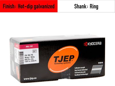 Tjep FH 28/75 Strip Nails - 838175 - hot-dip galvanized - ring shank