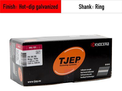 Tjep FH 28/50 Strip Nails - 838150 - hot-dip galvanized - ring shank