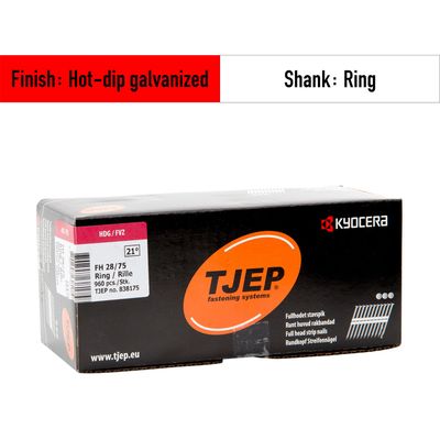 Tjep FH 28/75 Strip Nails - 838175 - hot-dip galvanized - ring shank