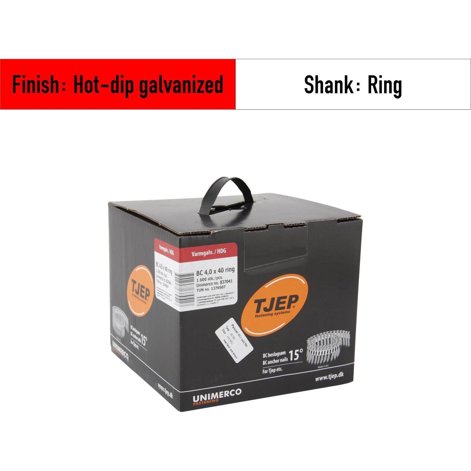 Tjep BC-40 Anchor nail - 40 mm - 837041 - hot-dip galvanized