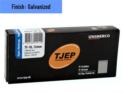 Tjep TF-18 Brad Nail - 12 mm - 842012 - Galvanized