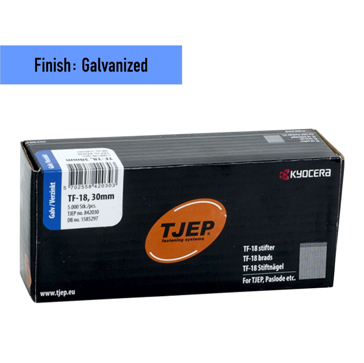Tjep TF-18 Brad Nail - 30 mm - 842030 - Galvanized