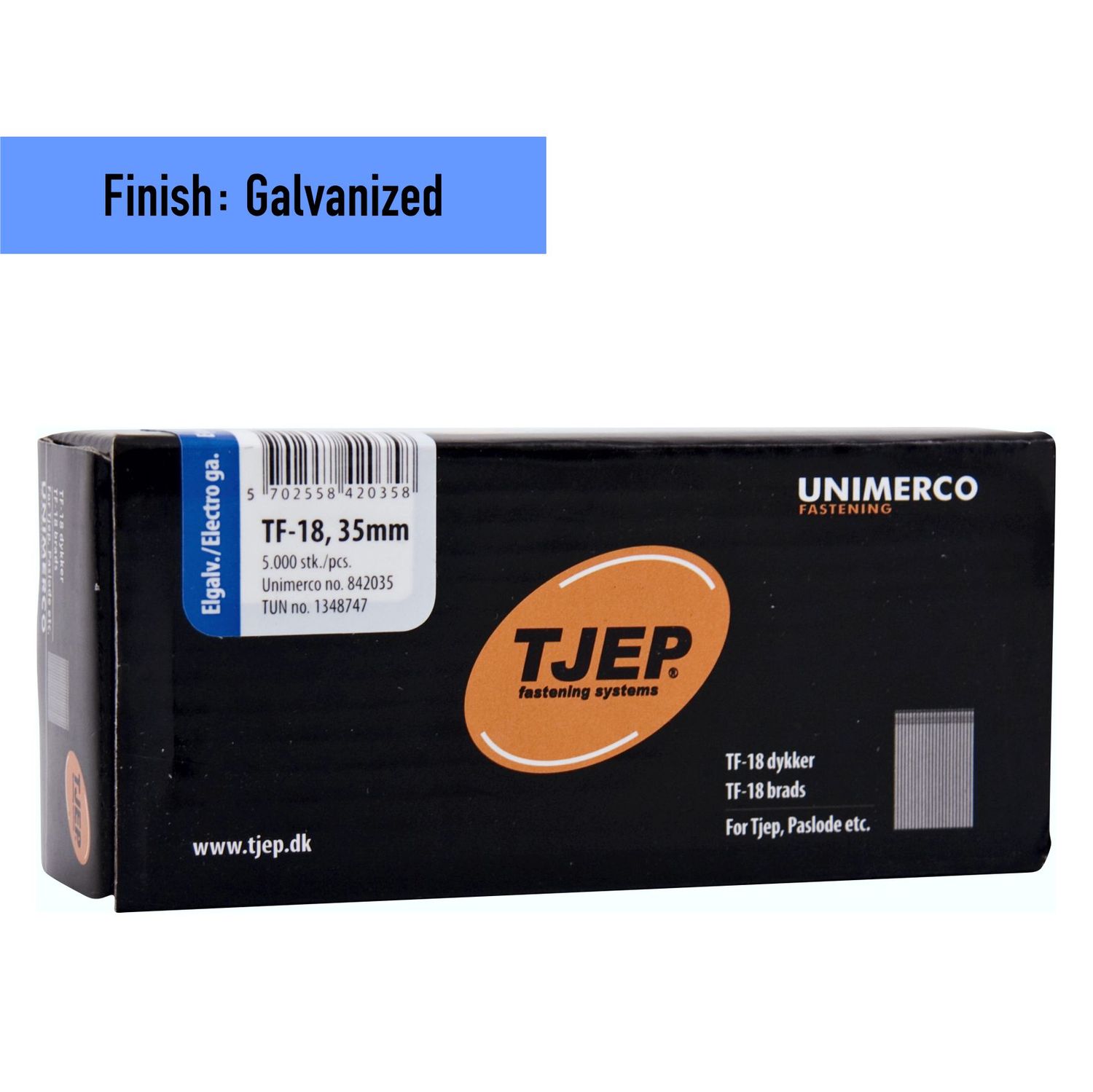 Tjep TF-18 Brad Nail - 35 mm - 842035 - Galvanized