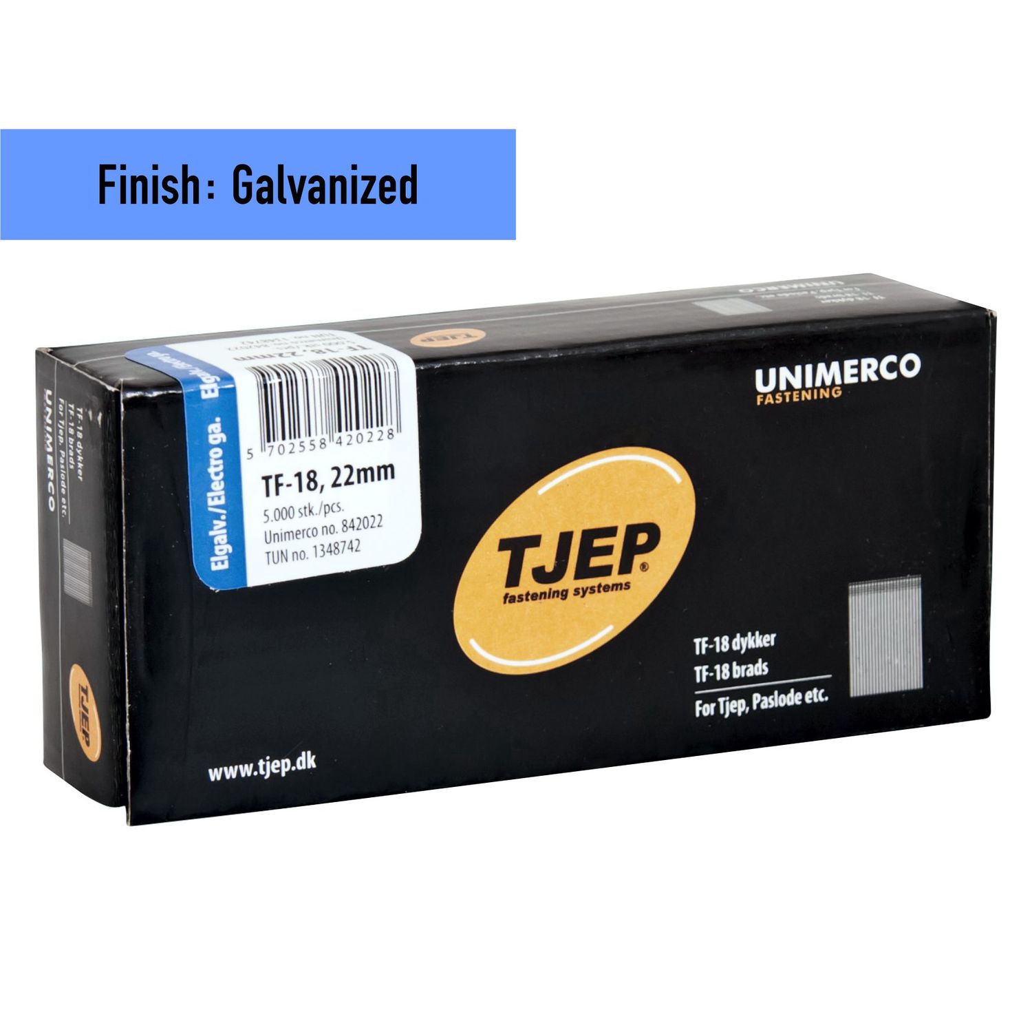 Tjep TF-18 Brad Nail - 22 mm - 842022 - Galvanized