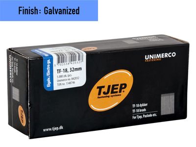 Tjep TF-18 Brad Nail - 32 mm - 842032 - Galvanized