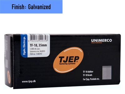 Tjep TF-18 Brad Nail - 35 mm - 842035 - Galvanized