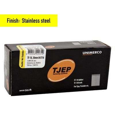 Tjep TF-18 Brad Nail - 30 mm - 842031 - Stainless steel