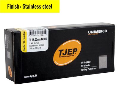 Tjep TF-18 Brad Nail - 22 mm - 842023- Stainless steel