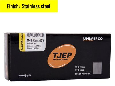 Tjep TF-18 Brad Nail - 32 mm - 842033 - Stainless steel