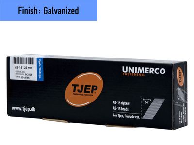 Tjep AB-15/25 Finish Nail - 25 mm - 842525 - Galvanized
