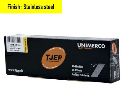 Tjep AB-15/38 Finish Nail - 38 mm - 842539 - Stainless steel