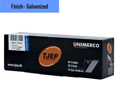 Tjep AB-15/45 Finish Nail - 45 mm - 842545 - Galvanized