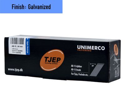 Tjep AB-15/64 Finish Nail - 64 mm - 842564 - Galvanized