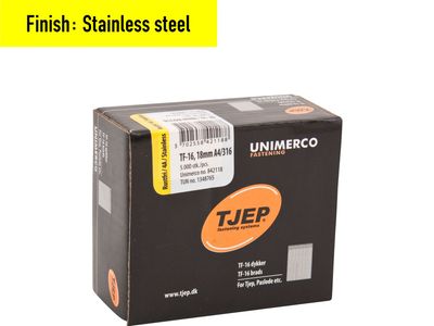 Tjep TF-16/18 Brad Nail - 18 mm - 842118 - Stainless Steel