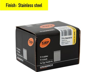 Tjep TF-16/32 Brad Nail - 32 mm - 842133 - Stainless Steel