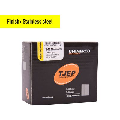 Tjep TF-16/38 Brad Nail - 38 mm - 842139 - Stainless Steel
