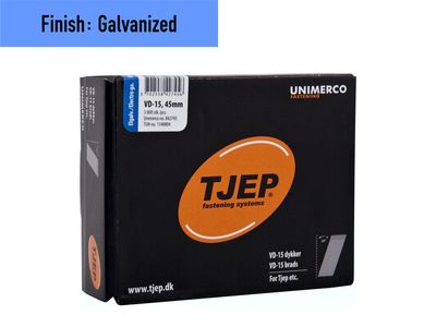 Tjep VD-15/45 Brad Nail - 45 mm - 842745 - Galvanized