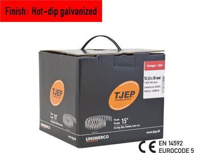 Tjep TA 30/38 roofing nail - 38 mm - 836038 - Hot-dip galvanized