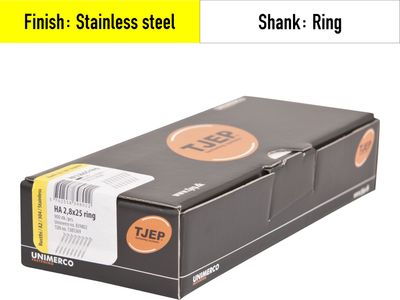 Tjep HA 2.8x25 haften nail - 25 mm - 839802 - Stainless steel V2A