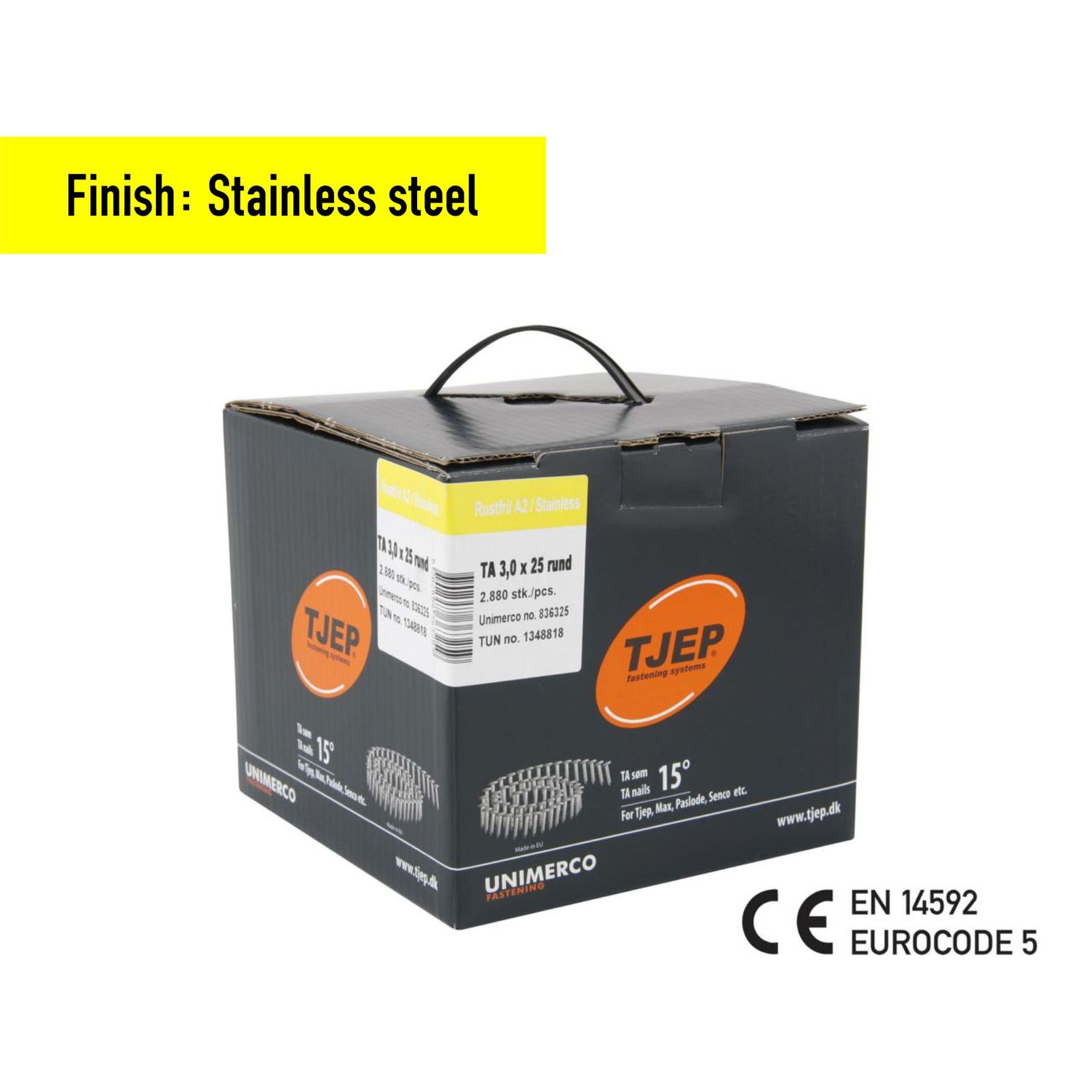 Tjep TA 30/25 roofing nail - 25 mm - 836325 - Stainless steel V2A