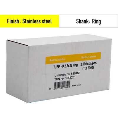 Tjep HA 2.8x32 haften nail - 32 mm - 839812 - Stainless steel V2A