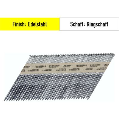 Strip Nails with D-Head - Stainless steel with Ring Shank