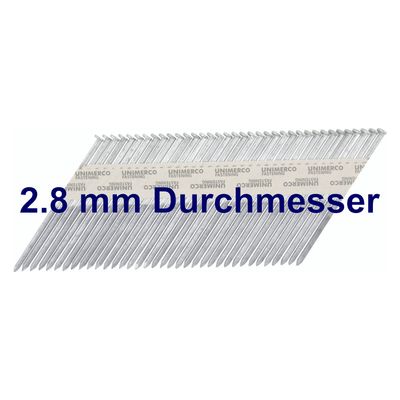 Paper-collated strip nails - 2.8 mm diameter