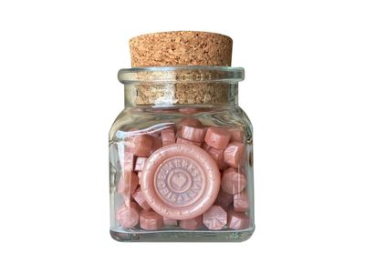 Sealing Wax Beads in Glass Bottle - Peach Pink