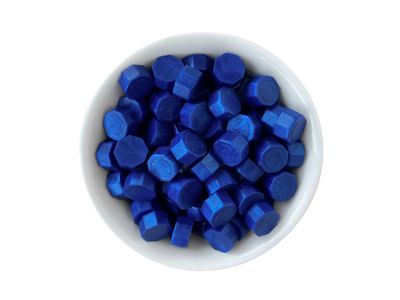 Sealing Wax Beads in Glass Bottle - Royal Blue