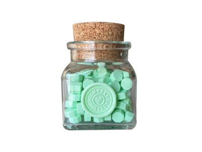 Sealing Wax Beads in Glass Bottle - Mint