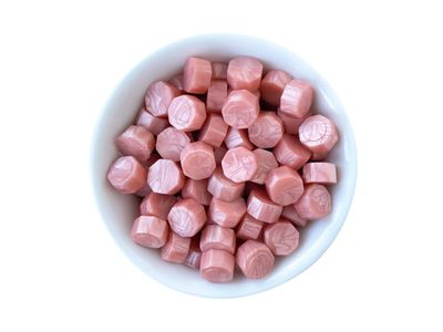 Sealing Wax Beads in Glass Bottle - Peach Pink