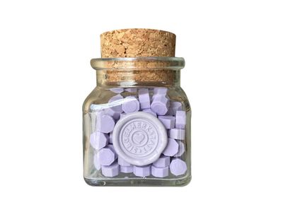 Sealing Wax Beads in Glass Bottle - Lavender