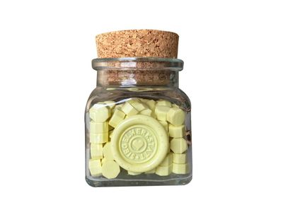 Sealing Wax Beads in Glass Bottle - Lemon