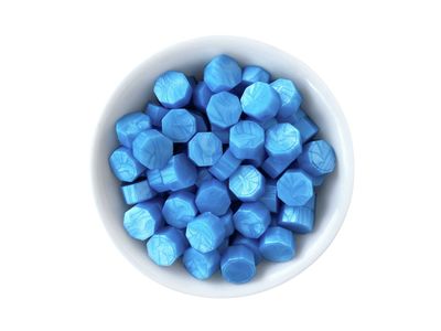Sealing Wax Beads in Glass Bottle - Ice Blue