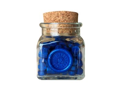 Sealing Wax Beads in Glass Bottle - Royal Blue