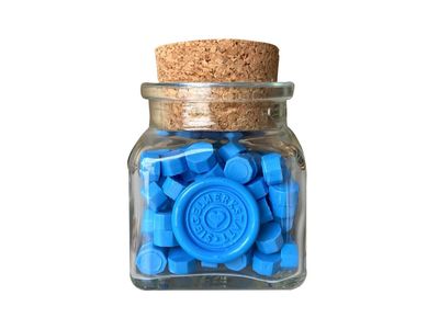 Sealing Wax Beads in Glass Bottle - Ocean Blue