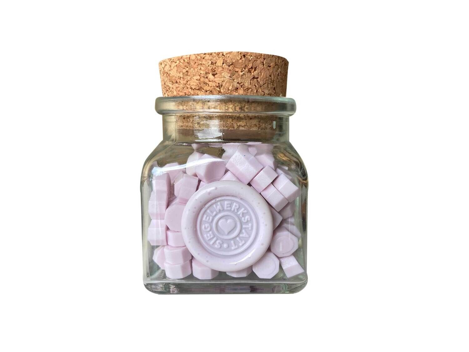 Sealing Wax Beads in Glass Bottle - Cherry blossom