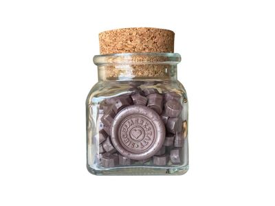 Sealing Wax Beads in Glass Bottle - Champagne rose