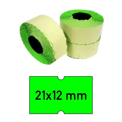 Price tags 21x12 mm green